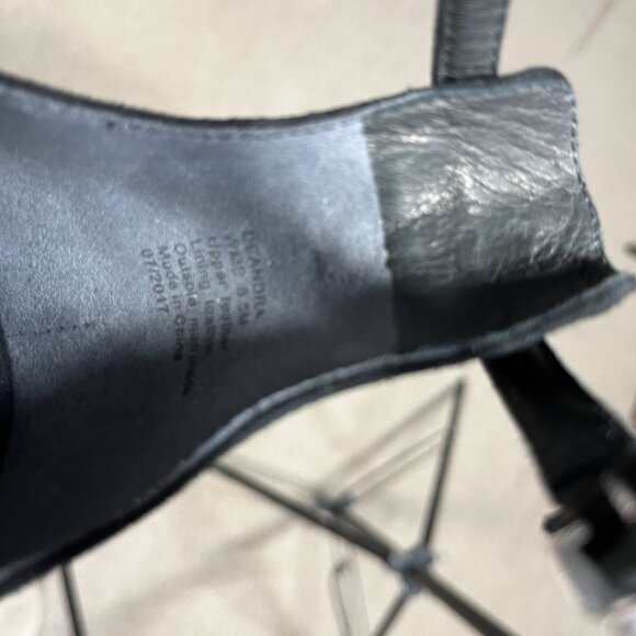 Kenneth Cole New York Sandals 8.5M Black Leather Upper Studded Deandra Suede - Picture 11 of 13